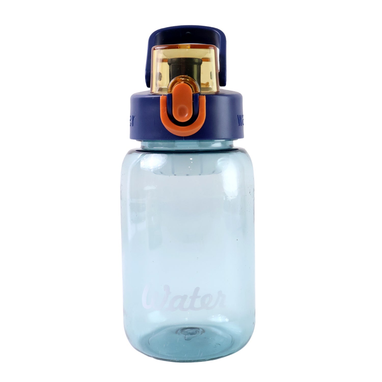 Blue Plastic Leak-proof Flip Cap  Safty Lock Water Bottle (600ml Approx  1 Pc) Wukusy