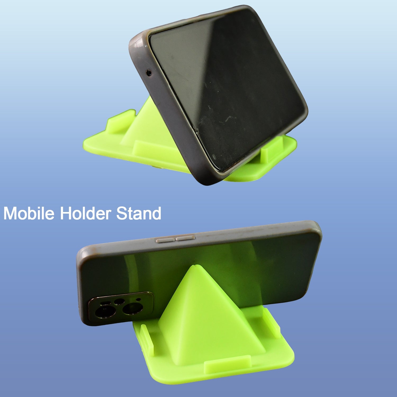 Virgin Mobile Accessories Universal Portable Four-sided Pyramid Shape Desktop Table Mobile Holder Stand (1 Pc) Wukusy
