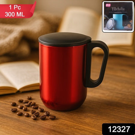 Stainless Steel Metallic Coffee Mug Approx 300ml (1 Pc) Wukusy