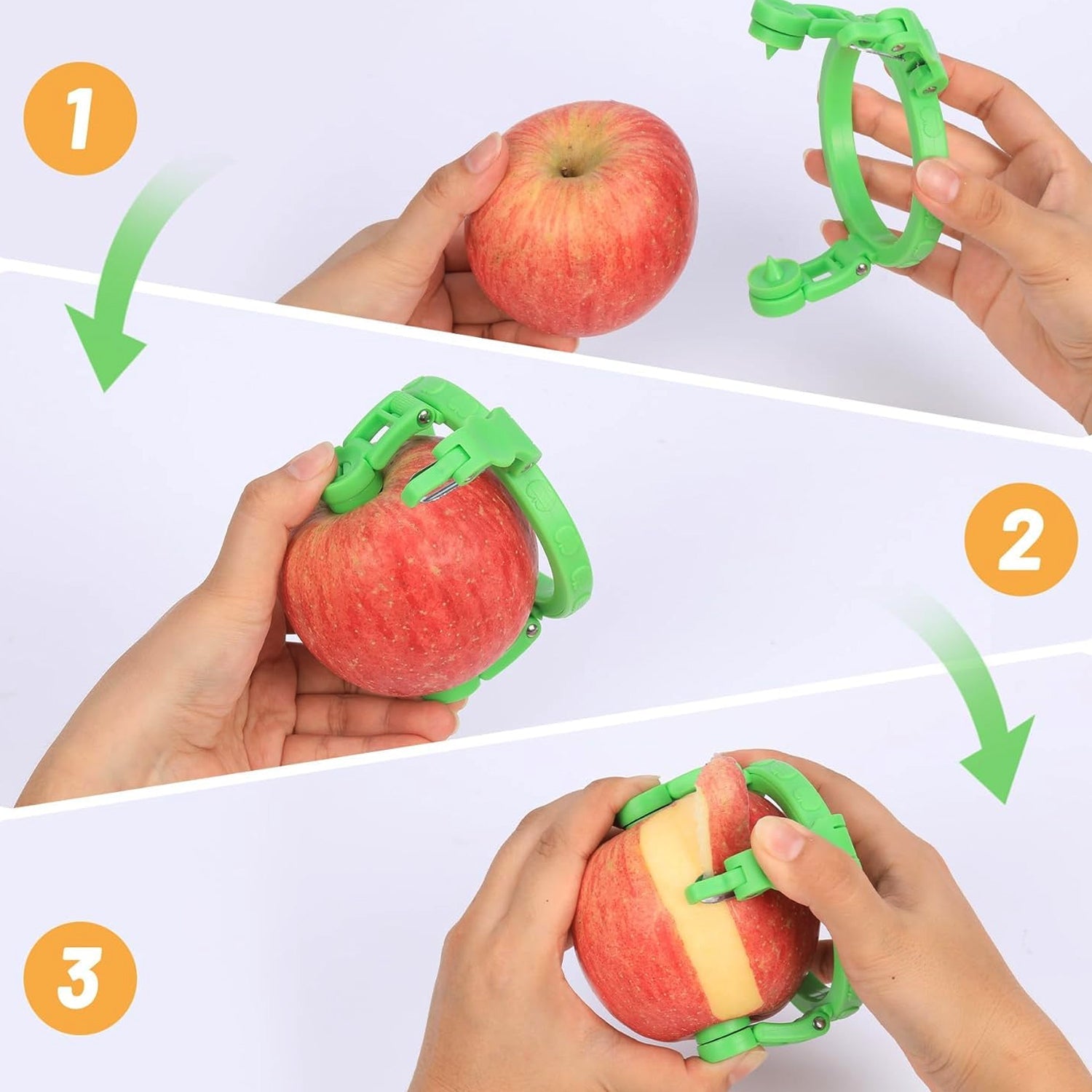 Adjustable Apple Peeler Cutter With Holder Ring Wukusy