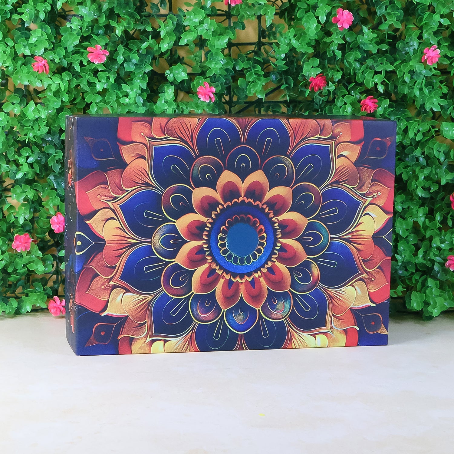 Effete Coffee Almonds Gift Hamper Golden Rose With Bottle (3 Pc Set) Wukusy