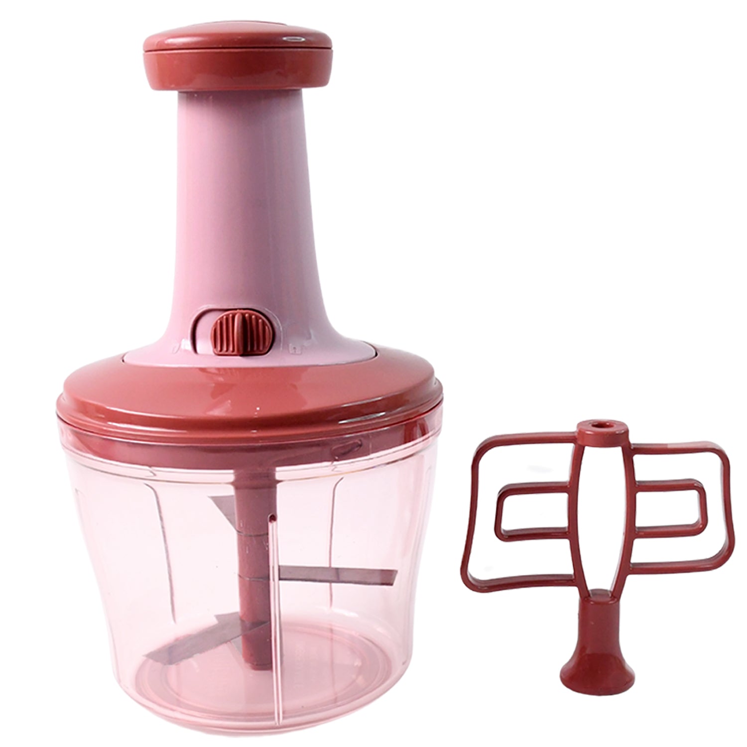 Apex  Quba Push Chopper With Stainless Steel Blades (1000ml) Wukusy