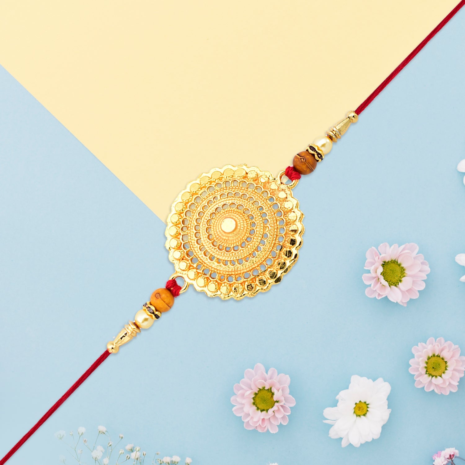 Golden Flower Rakhi Wukusy