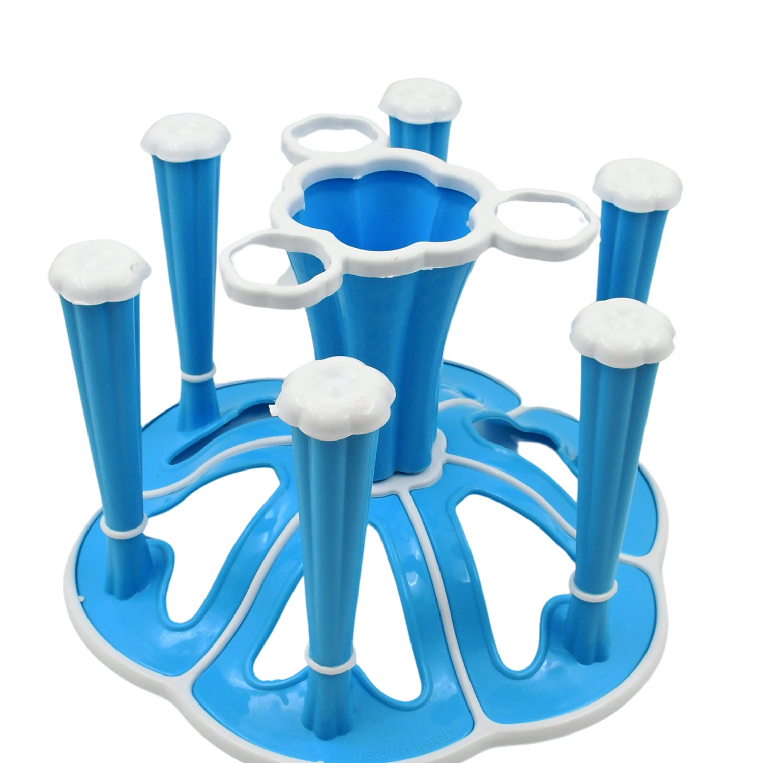 5589 Miracle Plastic Glass Stand  Tumbler Holder  Glass Holder For Kitchen  Dining Table 6 Glasses Stand With 3 Pepper Salt (Moq - 2 Pcs) Wukusy