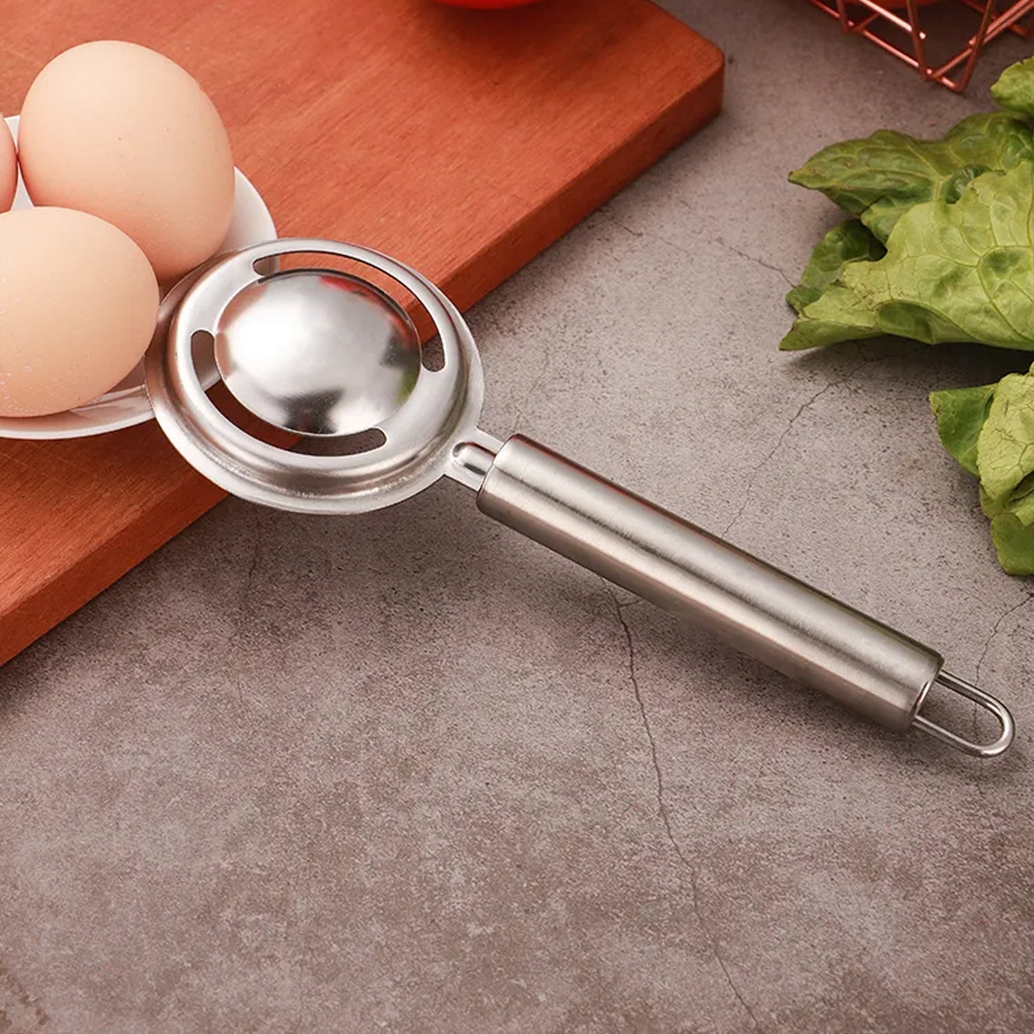 5898 Kitchen Tools Egg Yolk White Separator Stainless Steel Egg White Separator Tools Eggs Yolk Filter Gadgets Kitchen Gadgets Separating Funnel Spoon Egg Divider Tools Wukusy