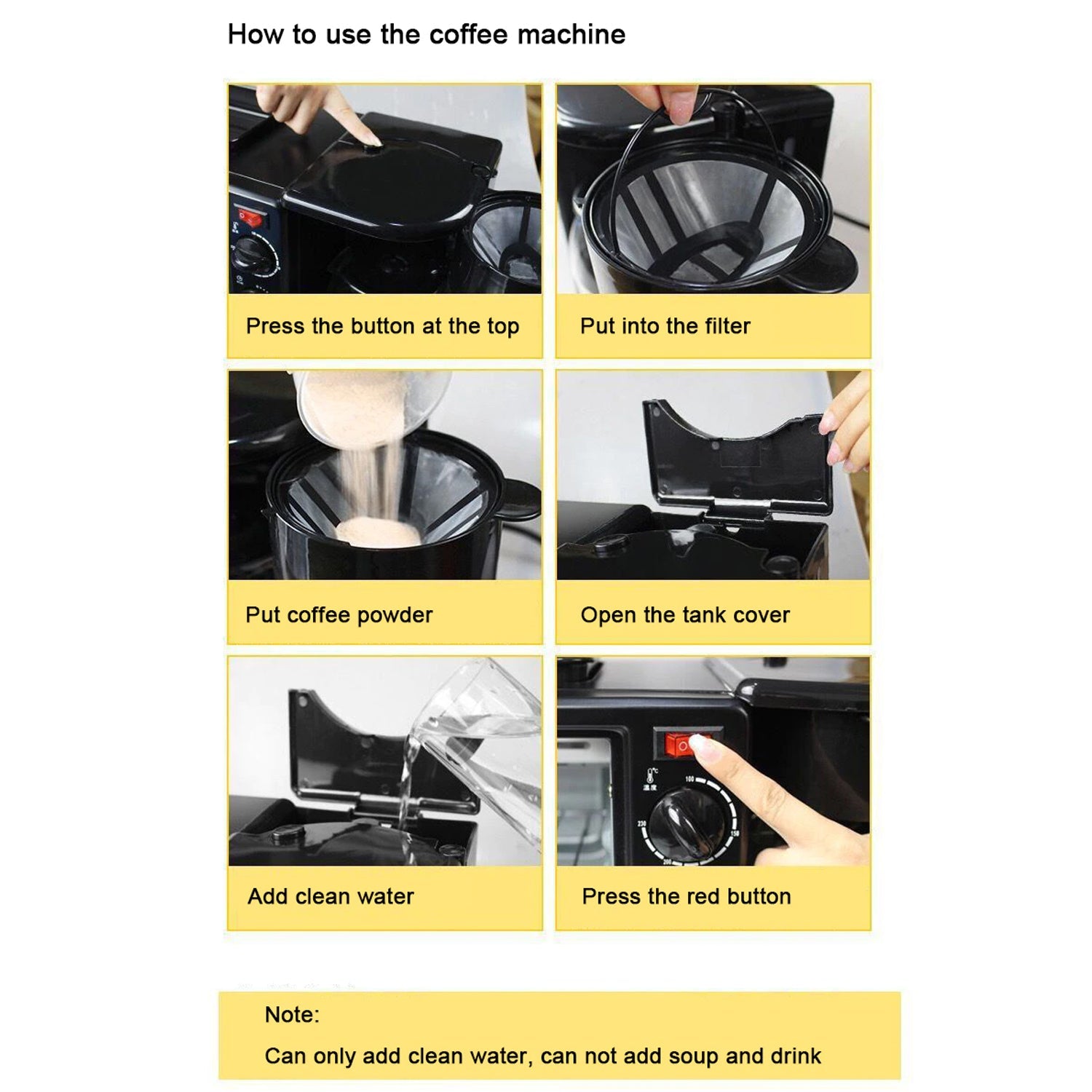 2788 3 In 1 Breakfast Maker Portable Toaster Oven Grill Pan  Coffee Maker Full Breakfast Ready At One Go Wukusy