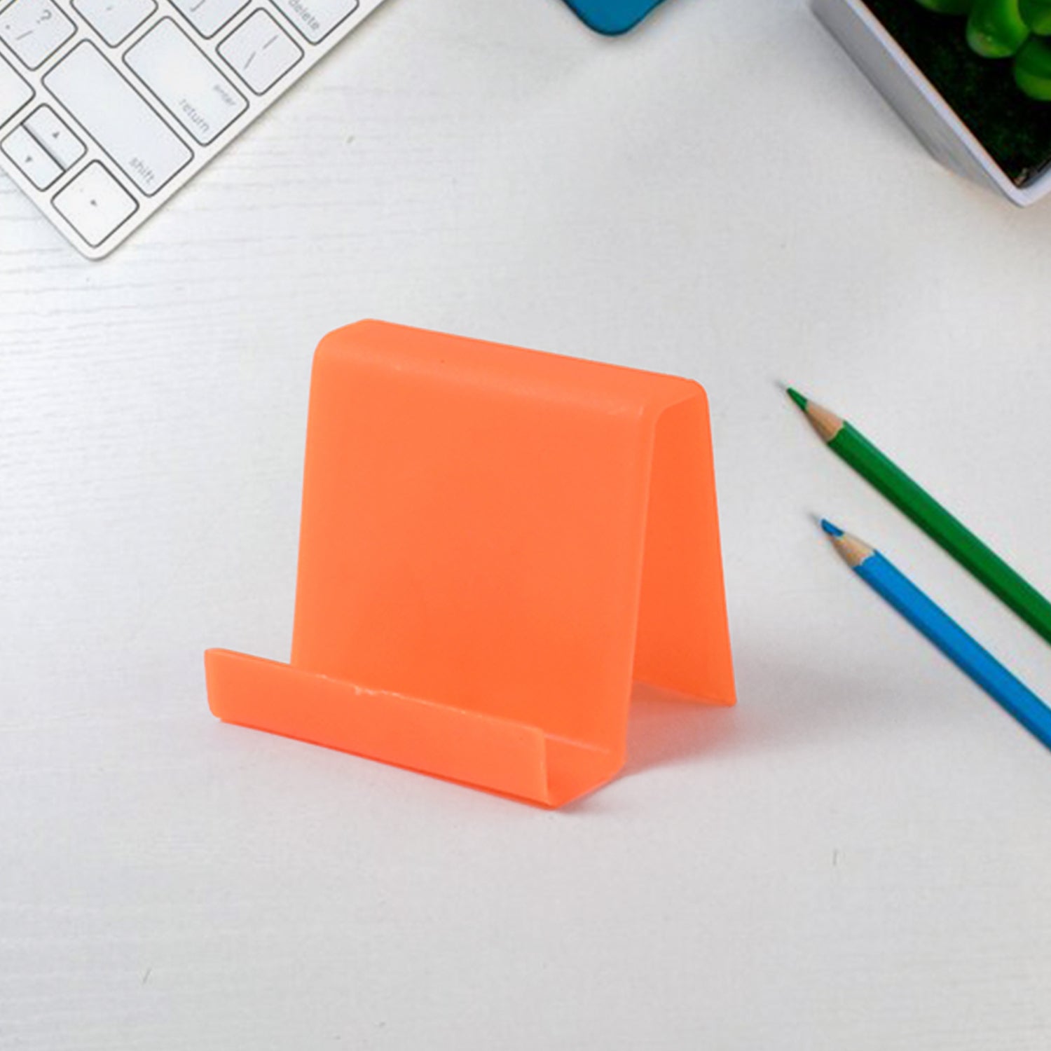 Durable Plastic Mobile Phone Stand With Angled Support (1 Pc  Mix Color) Wukusy