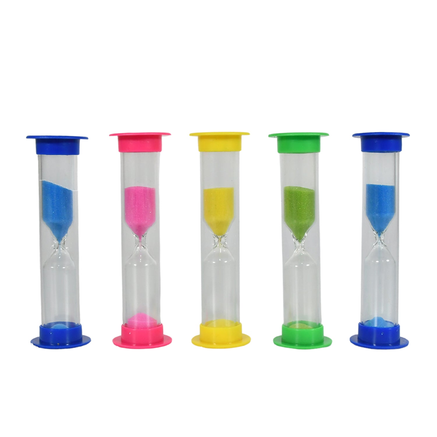 8756 Sand Timer Plastic Hourglass Sand Glass Toy Sand Clock For Kitchen Office School And Brushing Teeth For Bathroom Timer Clock Children Hourglass Sand Glass Toothbrush Household Sand Clock (3 Min Approx  5 Pc) Wukusy