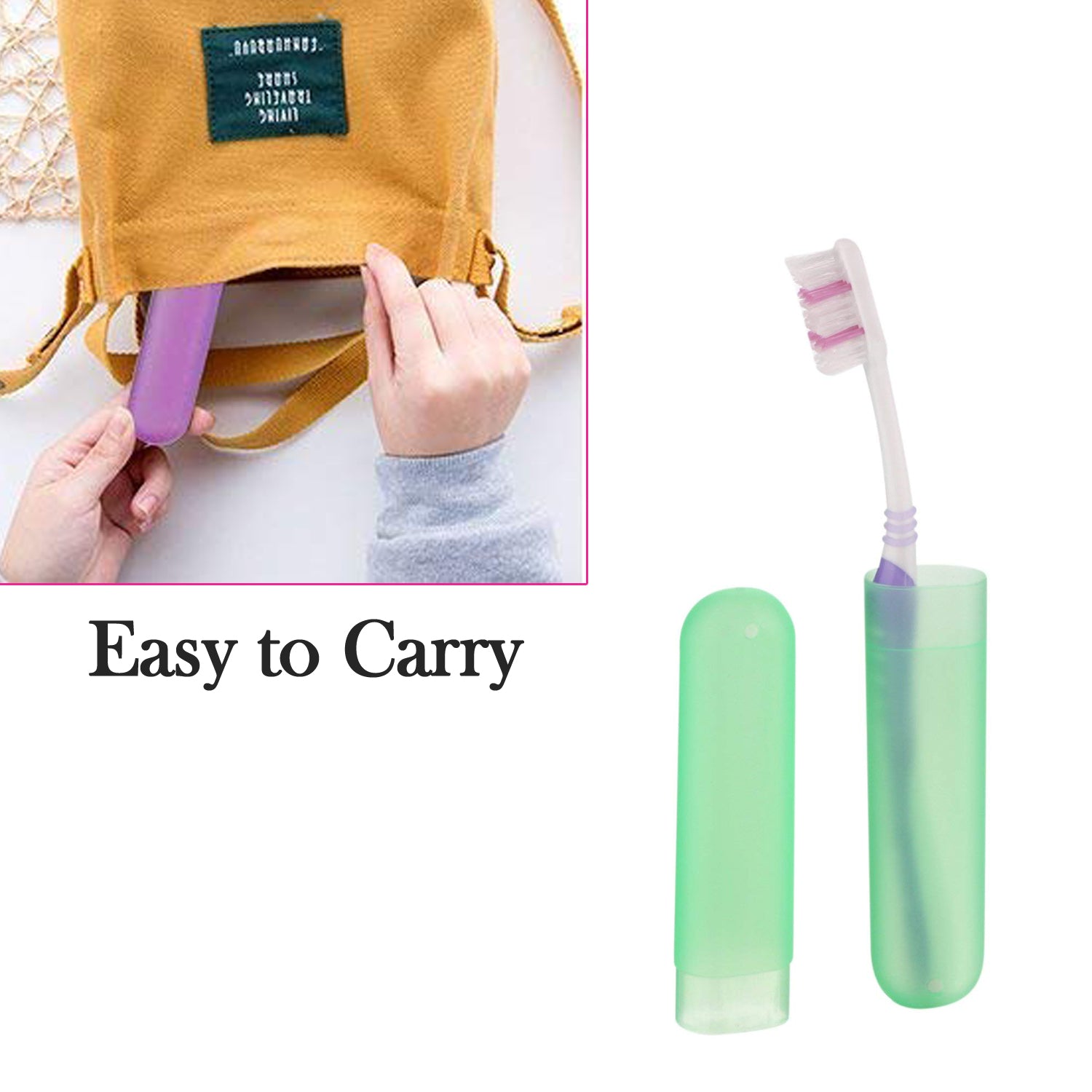 4969 6pc Plastic Toothbrush Cover Anti Bacterial Toothbrush Container- Tooth Brush Travel Covers Case Holder Cases Wukusy