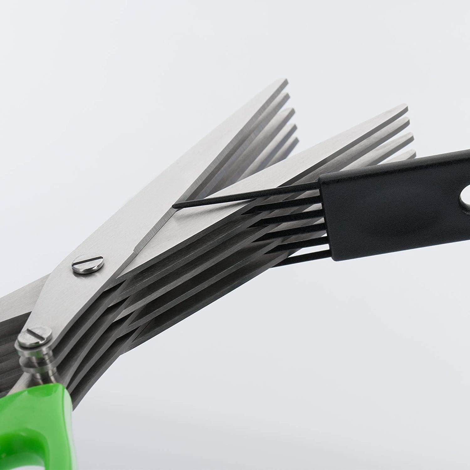 1563 Multifunction Vegetable Stainless Steel Herbs Scissor With 5 Blades Wukusy