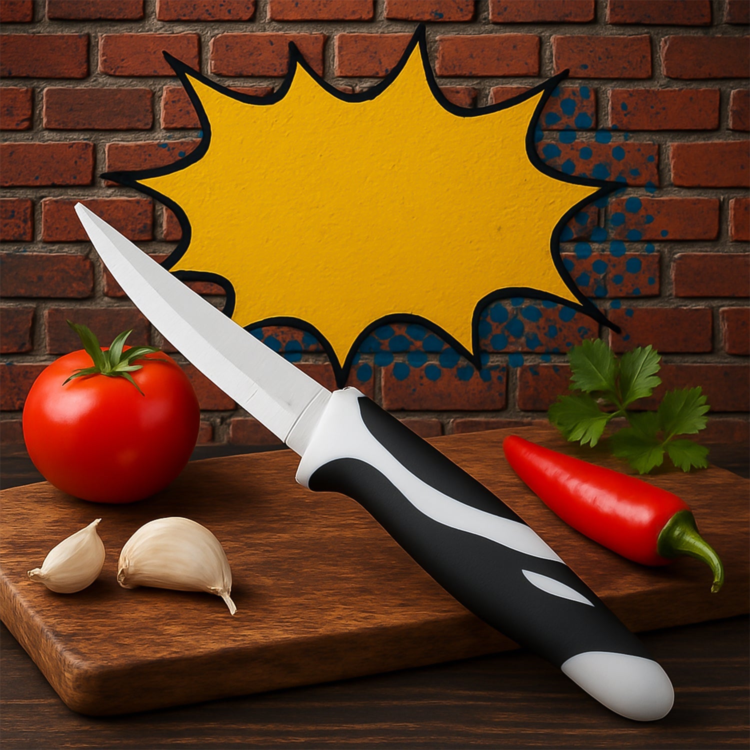 Ritu  Sharp Stainless Steel Blade Zebra Kitchen Knife Wukusy