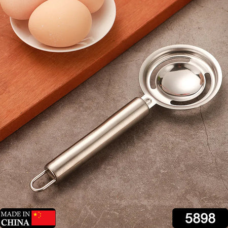 5898 Kitchen Tools Egg Yolk White Separator Stainless Steel Egg White Separator Tools Eggs Yolk Filter Gadgets Kitchen Gadgets Separating Funnel Spoon Egg Divider Tools Wukusy