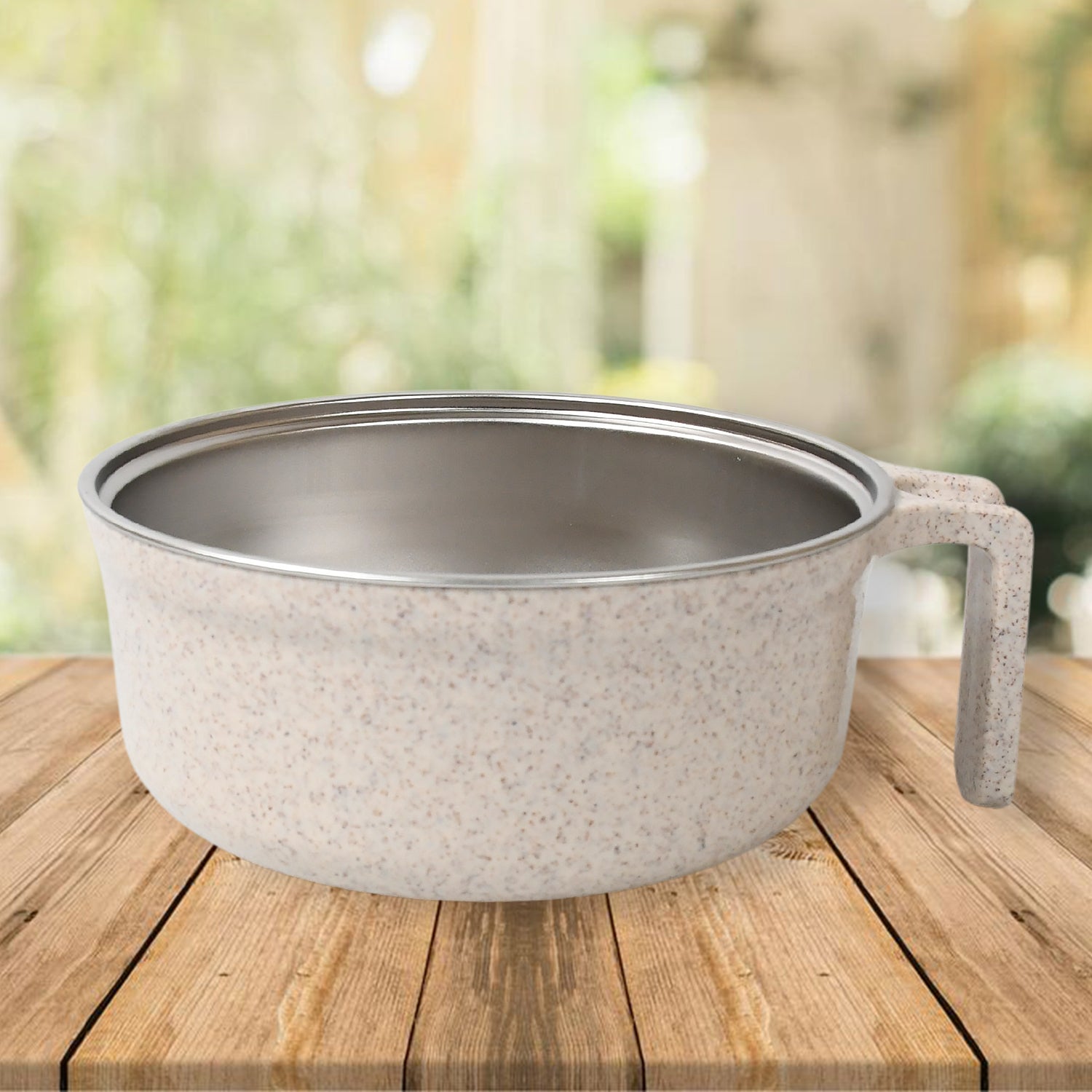 5606 Rice Bowl Noodle 1 Bowl With 1 Lid And Handle Wheat Straw Noodle Bowls With Wheat Straw 1 Fork 2 Chopsticks 1 Spoon For Soup Salad Cooker Snack Set (6 Pcs Set) Wukusy