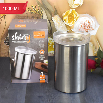Multipurpose Stainless Steel Airtight Containers With See Through Lid (1 Pc  1000 Ml) Wukusy