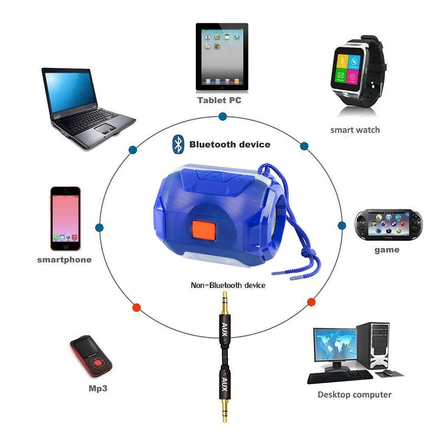 6155 Wireless Rechargeable Portable Premium Dj Bass Multimedia Speaker Wukusy