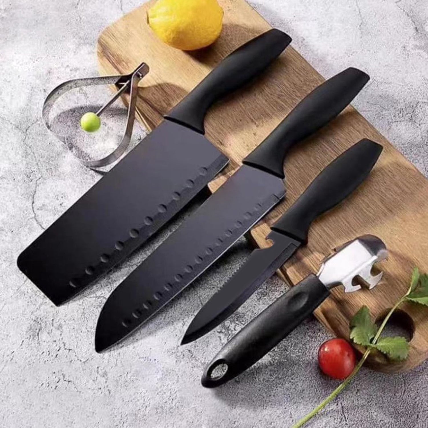 5910 5-piece Forged Kitchen Chef Cutlery Stainless Steel Knife Set Chopping Knife Chef Knife Utility Knife Butcher Knife (5pc) Wukusy