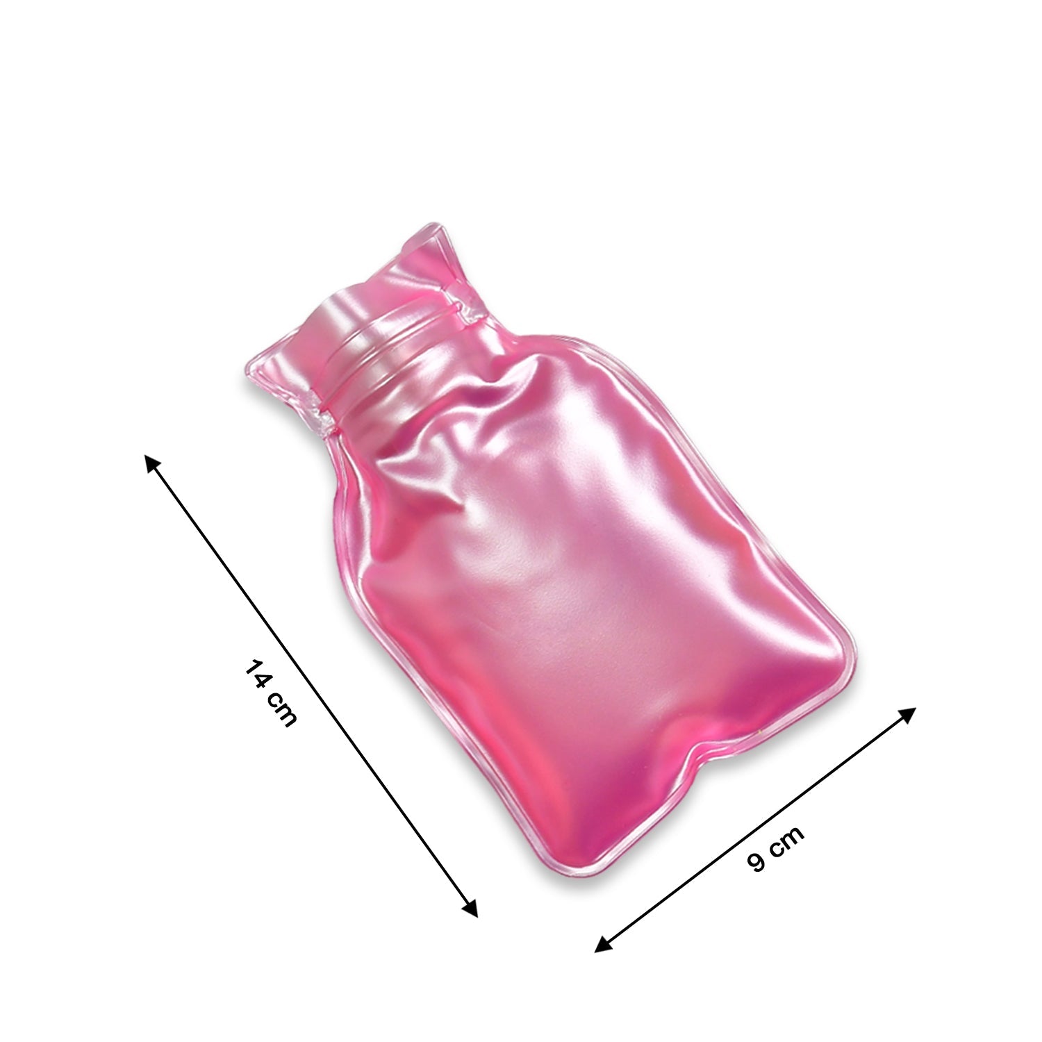6533 Simple Pink Small Hot Water Bag With Cover For Pain Relief Neck Shoulder Pain And Hand Feet Warmer Menstrual Cramps. Wukusy