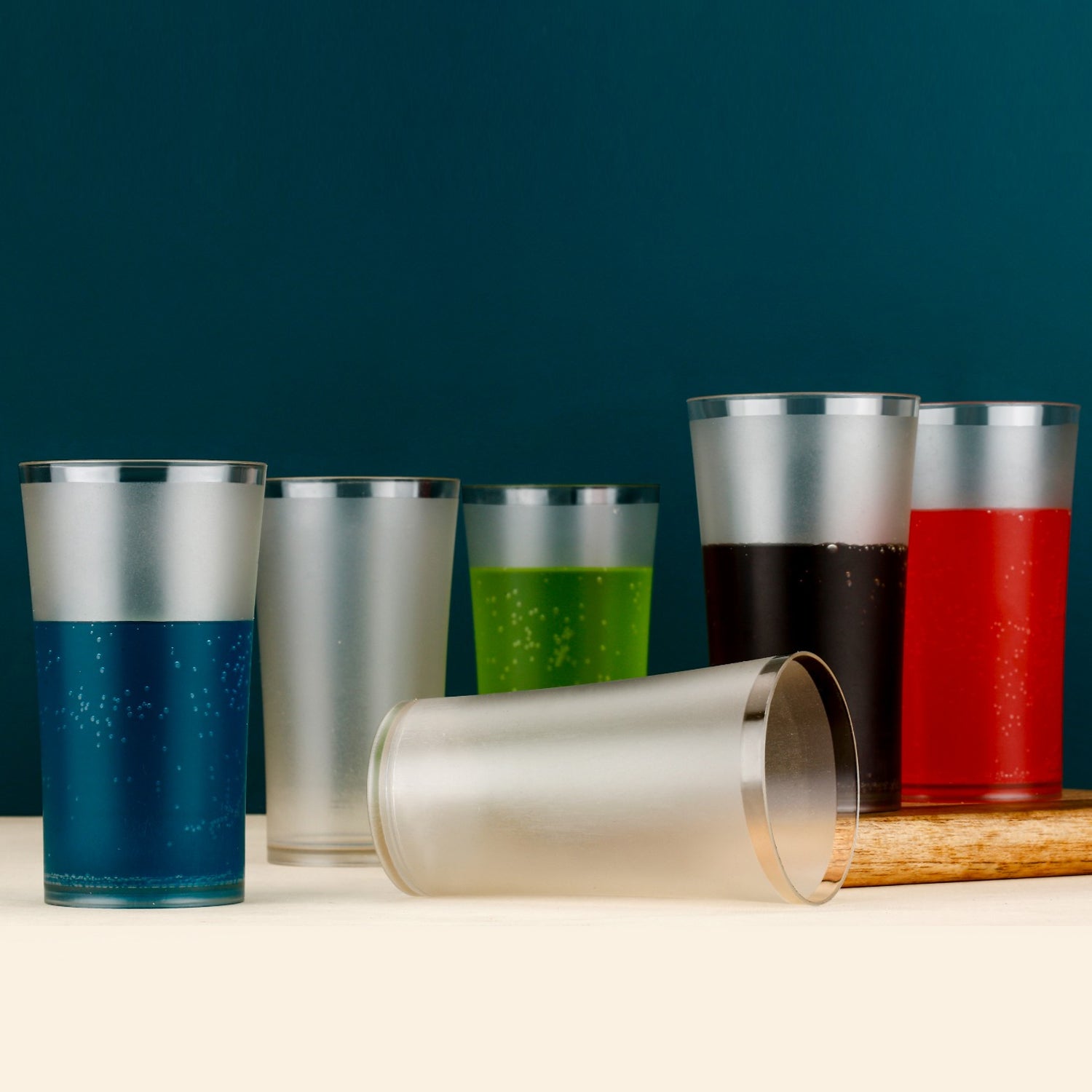 Matt Finish Glass Tumbler Set (Approx 300ml  6 Pc) Wukusy