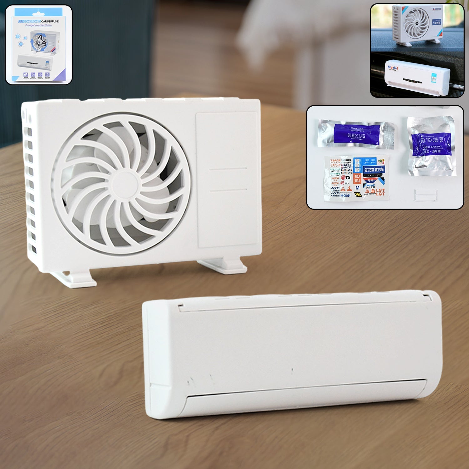 Ac Design Solar-powered Car Air Freshener Built-in Perfume Diffuser For Dashboard And Ac Vent Wukusy