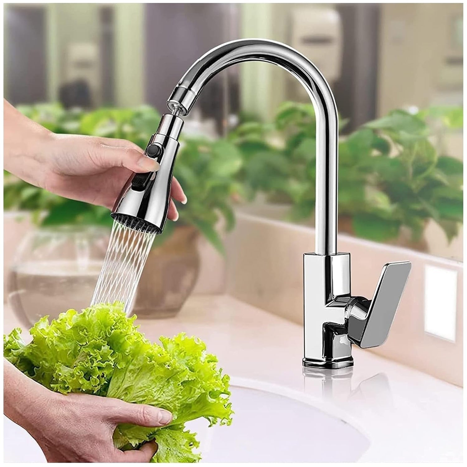 Kitchen Faucet 3-function Pull Down Sink Sprayer (1 Pc) Wukusy