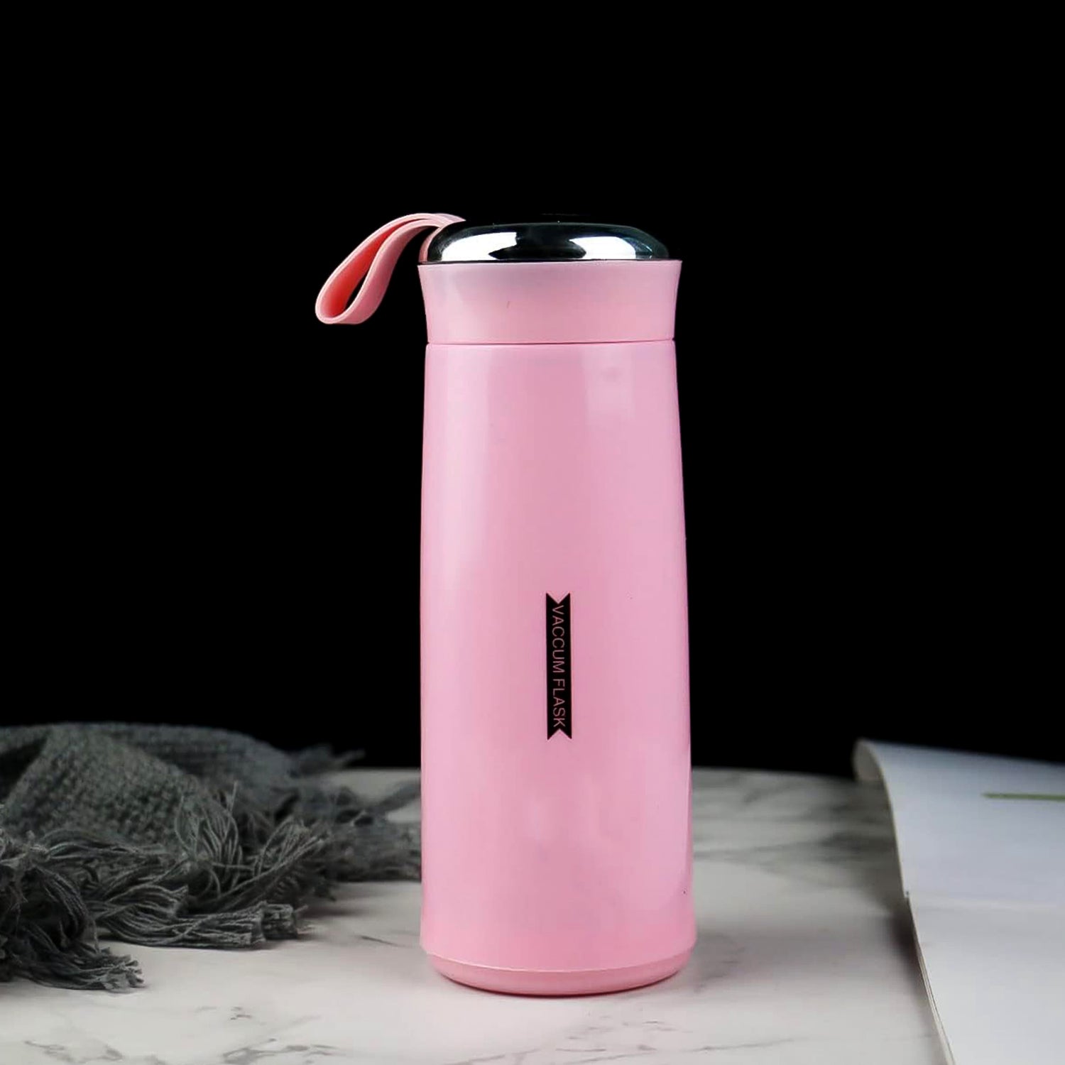 Water Bottle 400ml Leak Proof Glass Water Bottle With Daily Water Intake For Gym And Children Nice Bottle (1 Pc  Pink Color) Wukusy