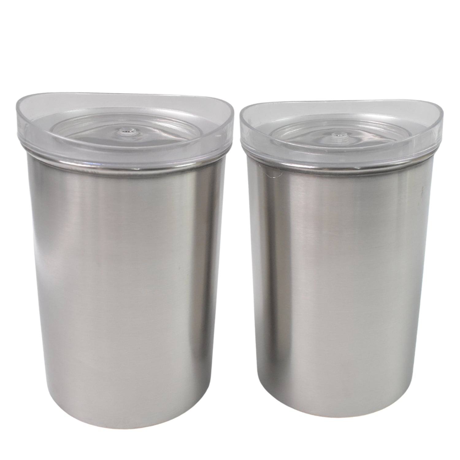 Multipurpose Stainless Steel Airtight Containers With See Through Lid (2 Pc Set  1000 Ml) Wukusy