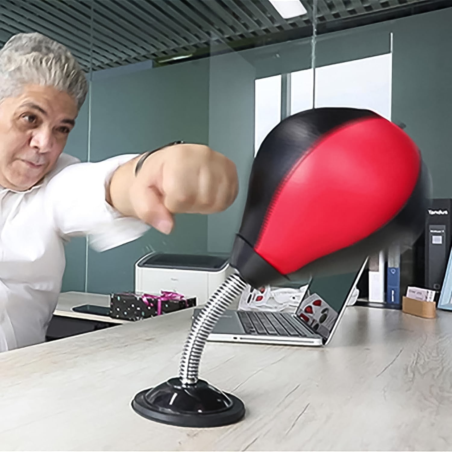 Inflatable Punching Bag With Air Pump (2 Pc Set) Wukusy