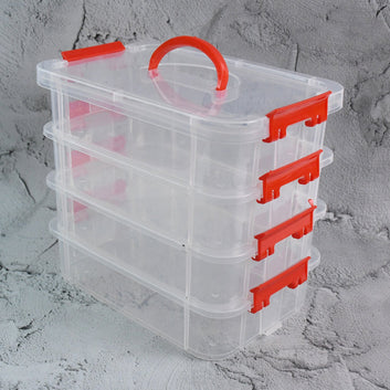 4-layer Transparent Multipurpose Plastic Storage Box