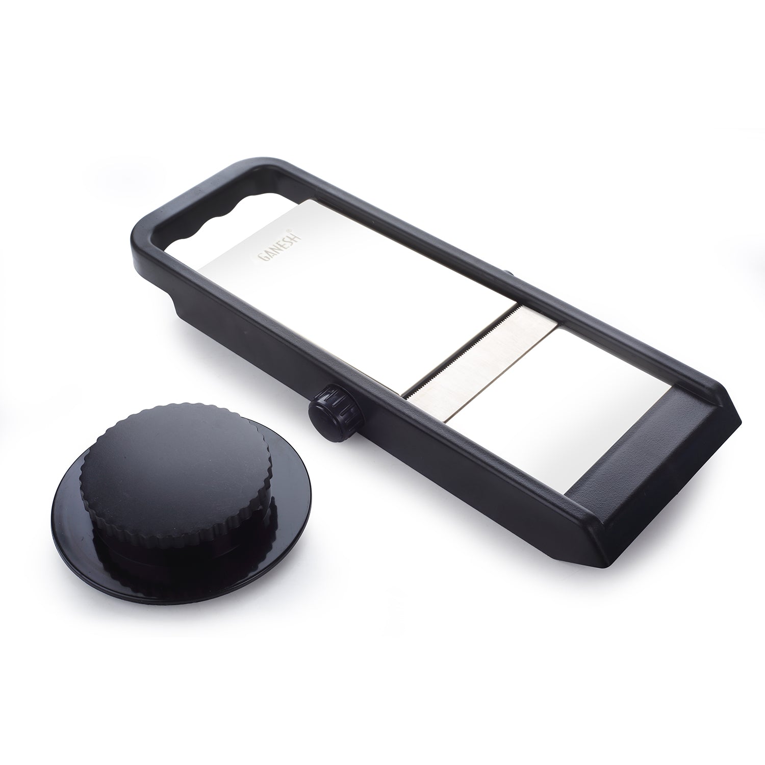 8120 Ganesh Adjustable Plastic Slicer 1-piece Blacksilver Wukusy