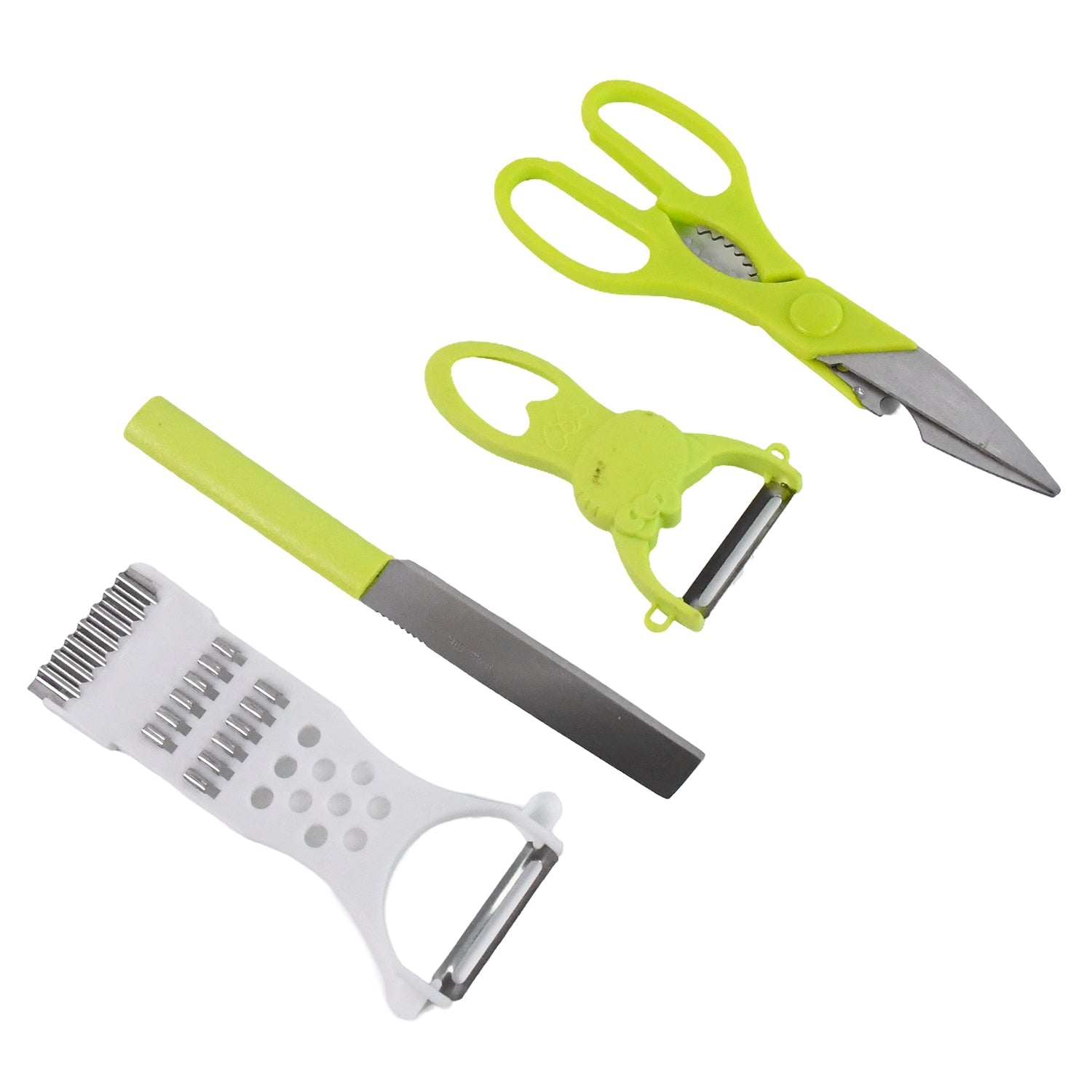 4-piece Kitchen Cutting Set Scissors Peeler Grater  Slicer And Knife Wukusy