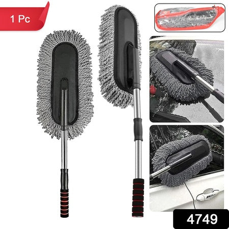 4749 Car Duster Long Retractablesoftnon-sliphandle Multipurpose Microfiber Wash Brush Vehicle Interior And Exterior Cleaning Kit With For Car Boats Or Home Wukusy