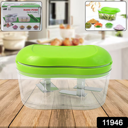 Manual Hand Push Garlic Cutter  Vegetable Chopper (1 Pc) Wukusy