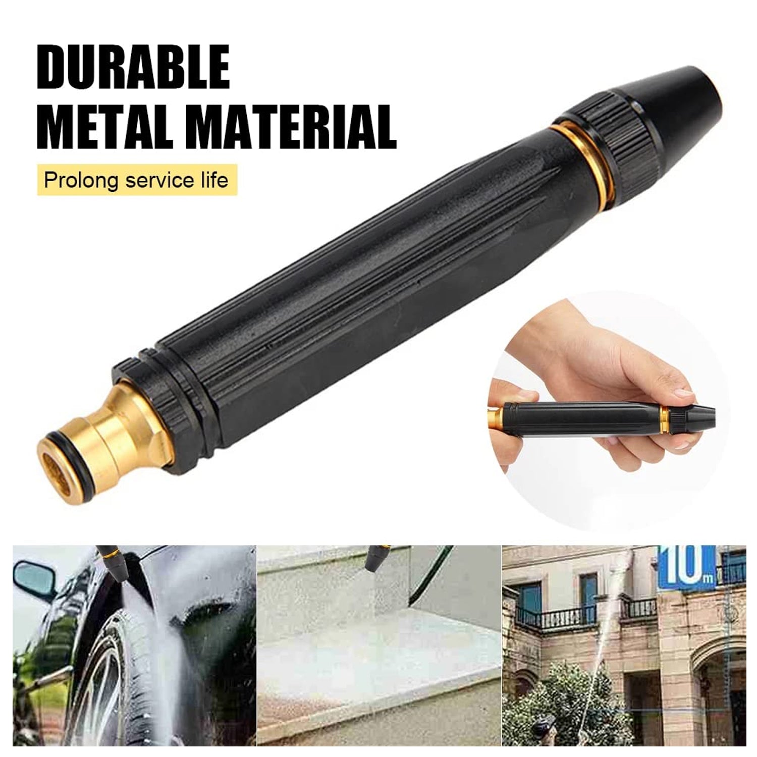 9090  High Pressure Water Gun Nozzle Car Wash Water Gun Nozzle Alloy Garden Nozzle Spray Gun Wukusy