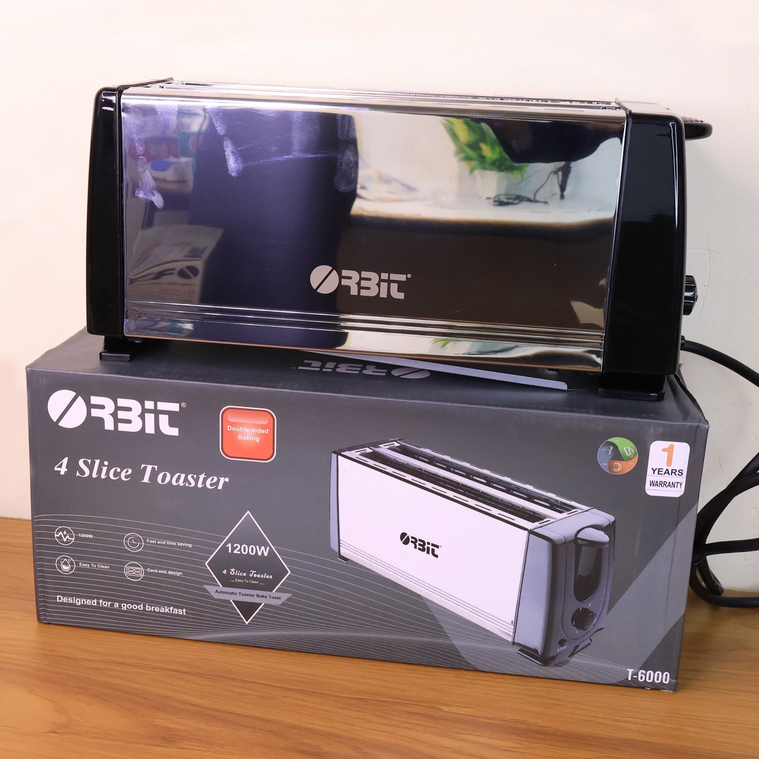 Orbit Adjustable Pop-up Toaster - 1200w Wukusy