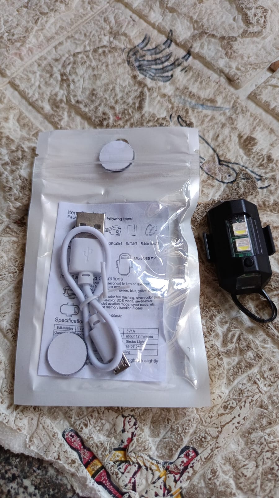 7497 Mini Led Strobe Lights Waterproof Lights Lightweight Rgb Led Lights Drone Strobe Lights Veicle Anti-collision Strobe Light Bike Motocycle Lights Usb Recharge  Multi-colors Wukusy