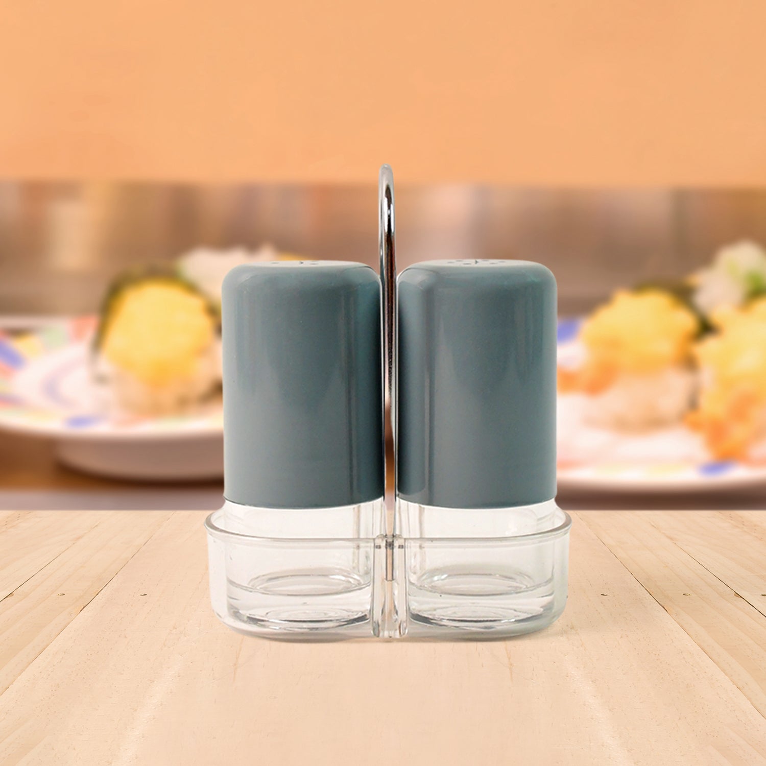 Apex Victory Salt  Pepper Dispenser Set  2 Pcs Acrylic Seasoning Shaker Wukusy