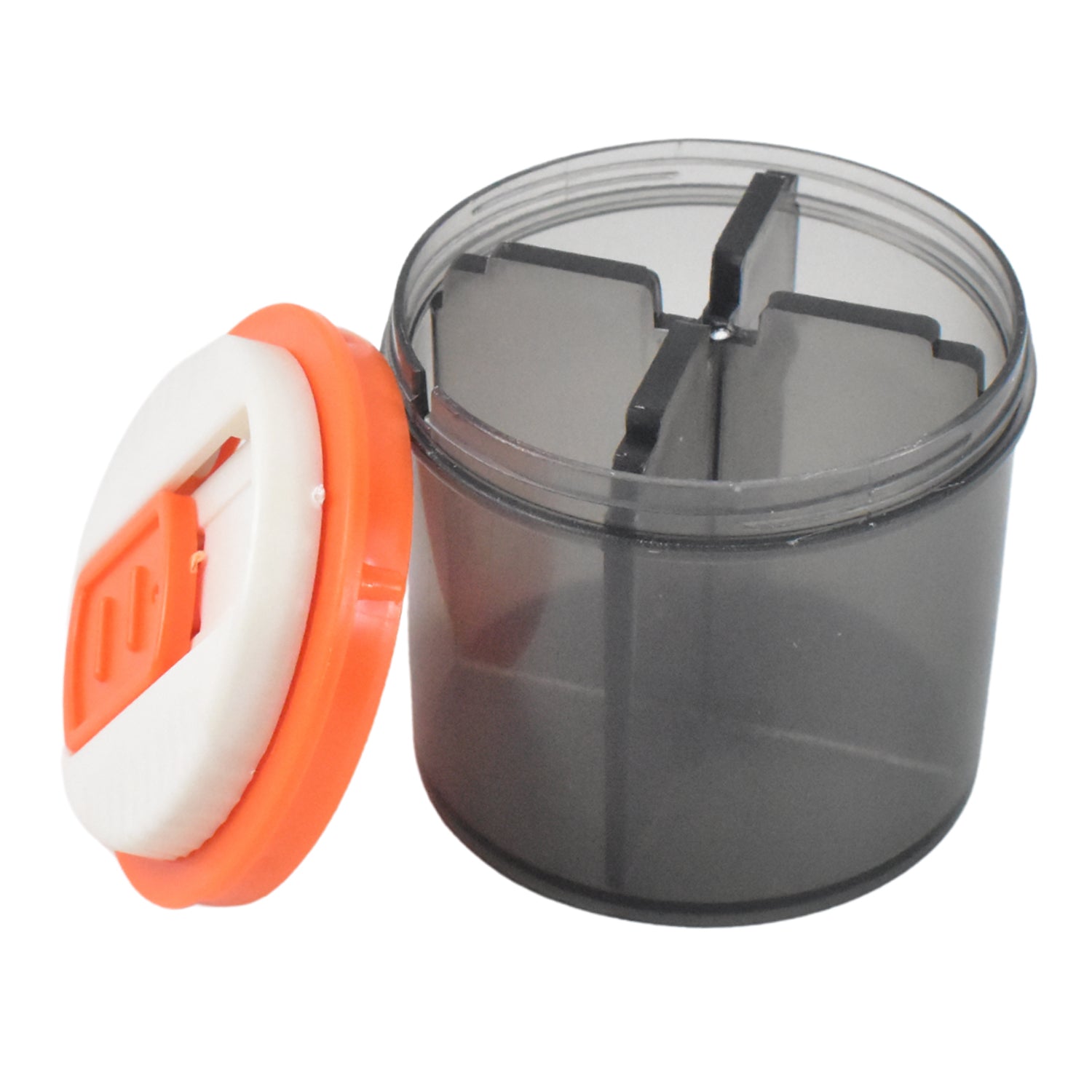Plastic 4 Section Pill Box Organizer (1 Pc  Mix Color) Wukusy