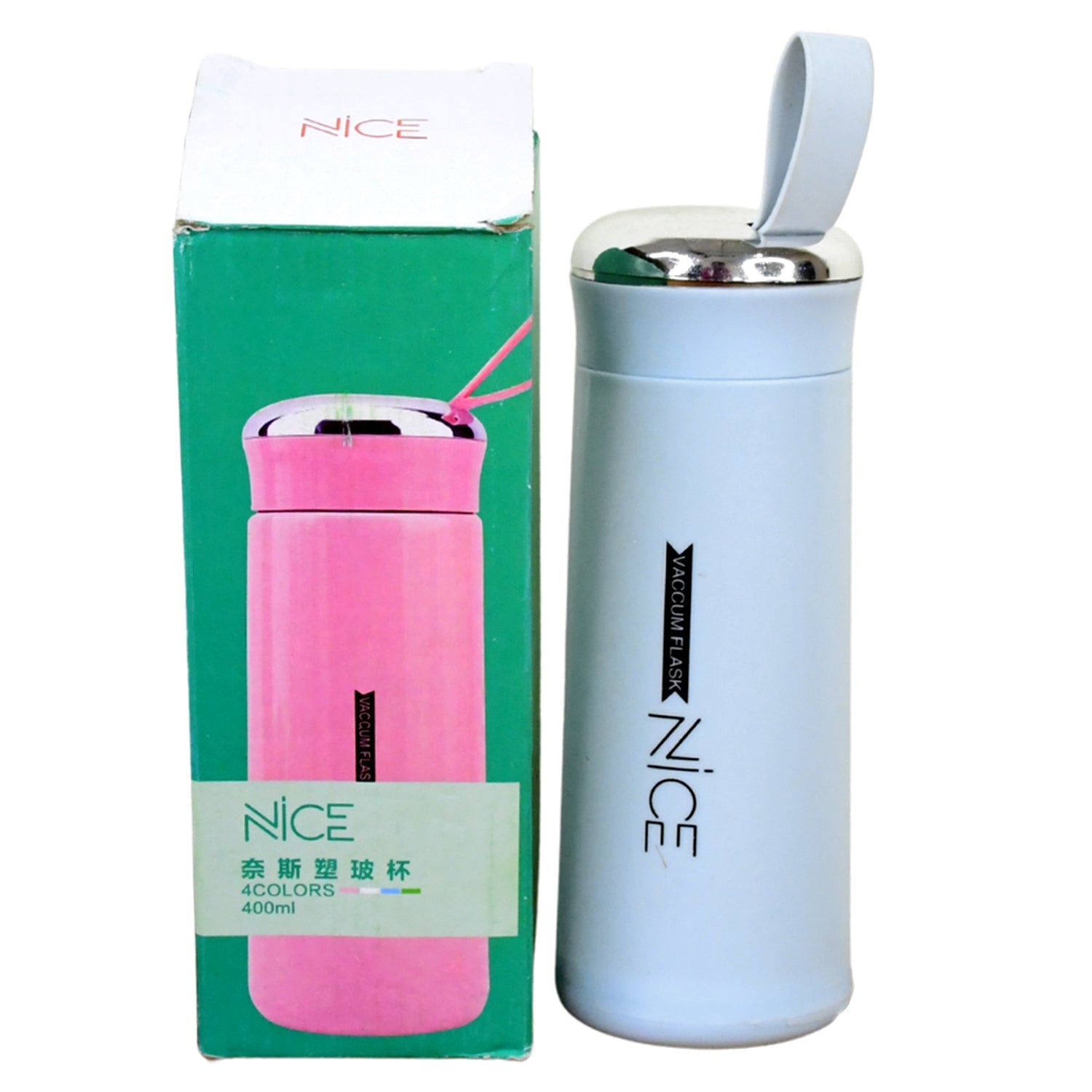 Water Bottle 400ml Leak Proof Glass Water Bottle With Daily Water Intake For Gym And Children Nice Bottle (1 Pc  Light Blue Color) Wukusy