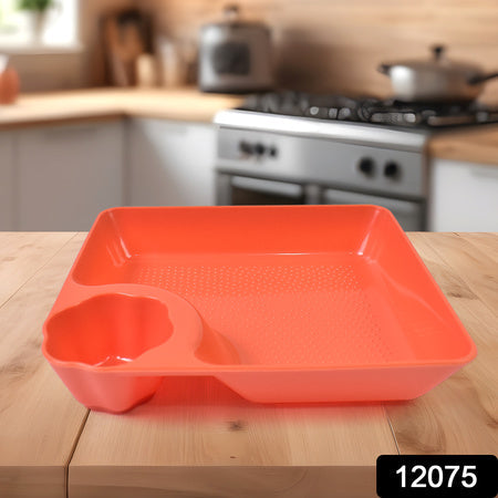 Plastic Plates With Dipping Saucer  Round Dip Part (1 Pc  1816 Cm  1 Pc) Wukusy