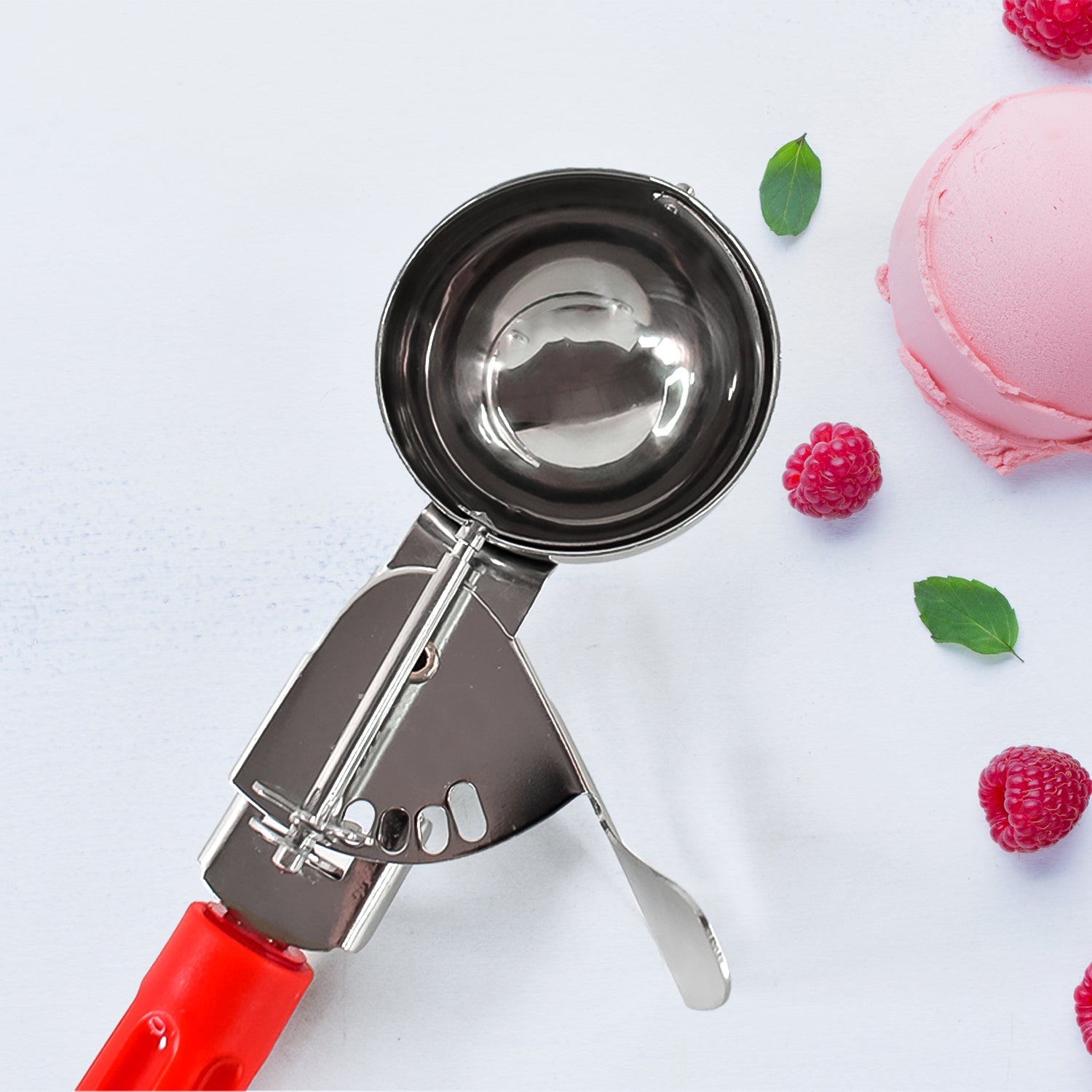 Apex Ice Cream Scoop  70 Ml Stainless Steel Head With Ergonomic Handle (1 Pc) Wukusy