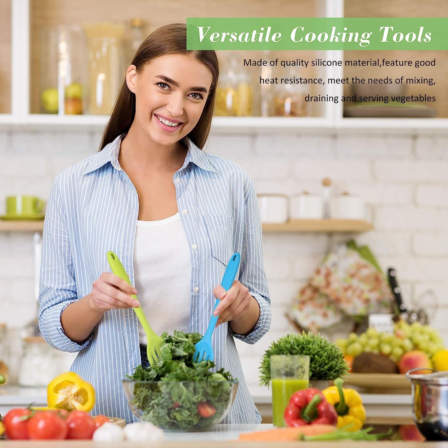 5449 Silicone Cooking Cookware Heat-resistant Kitchen Utensils Cookware Kitchenware (27cm) Wukusy