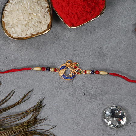 Peacock Elegance Rakhi Wukusy