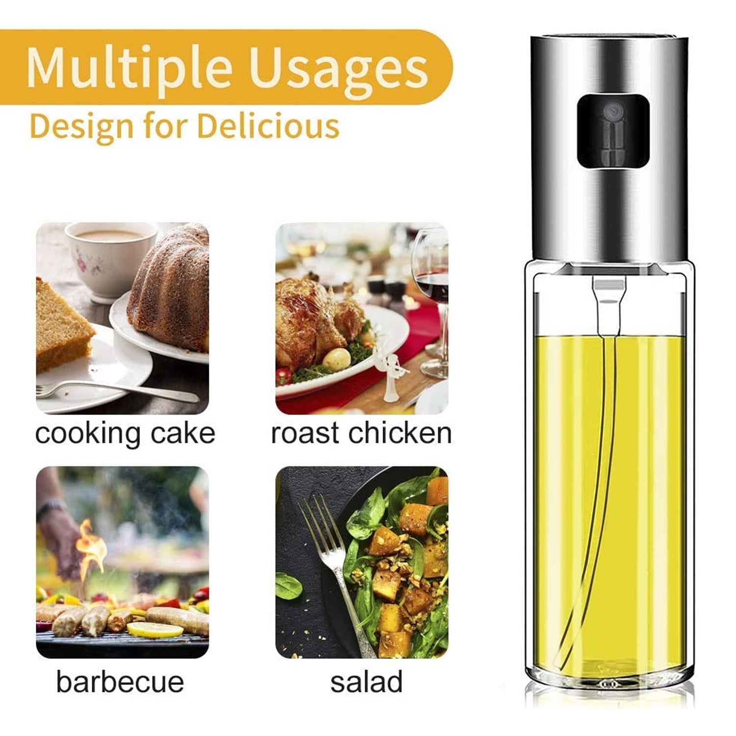 7126 Oil Sprayer Dispenser Oil Versatile Glass Spray Bottle For Cooking  Multi Use Bottle Wukusy