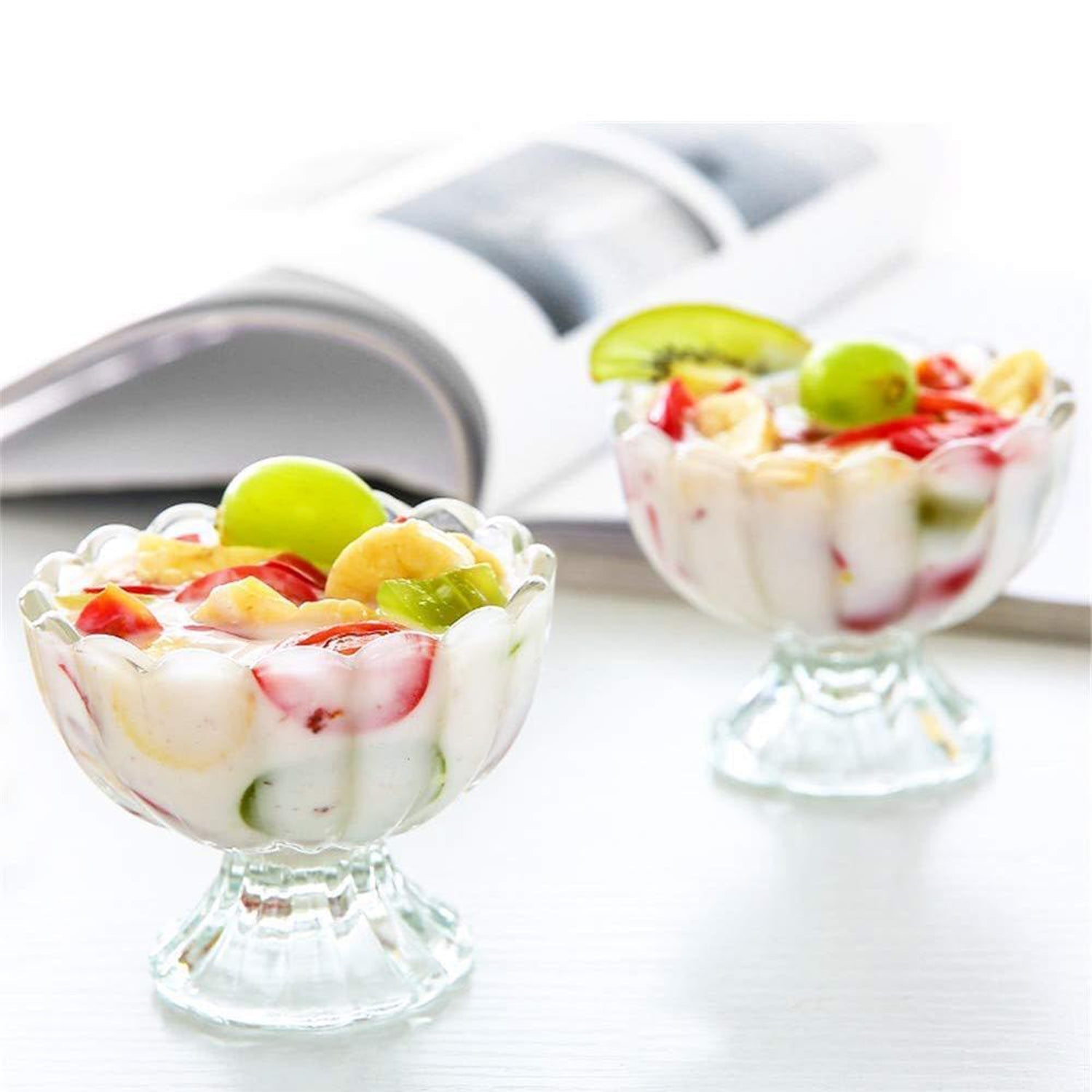 0091c Serving Dessert Bowl Ice Cream Salad Fruit Bowl - 6pcs Serving Dessert Bowl Ice Cream Salad Fruit Bowl - 6pcs Wukusy