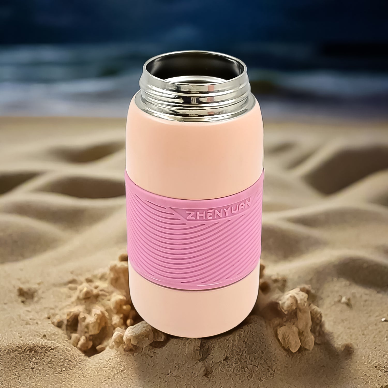 Insulated Stainless Steel Bottle With Rubber Grip (420 Ml) Wukusy