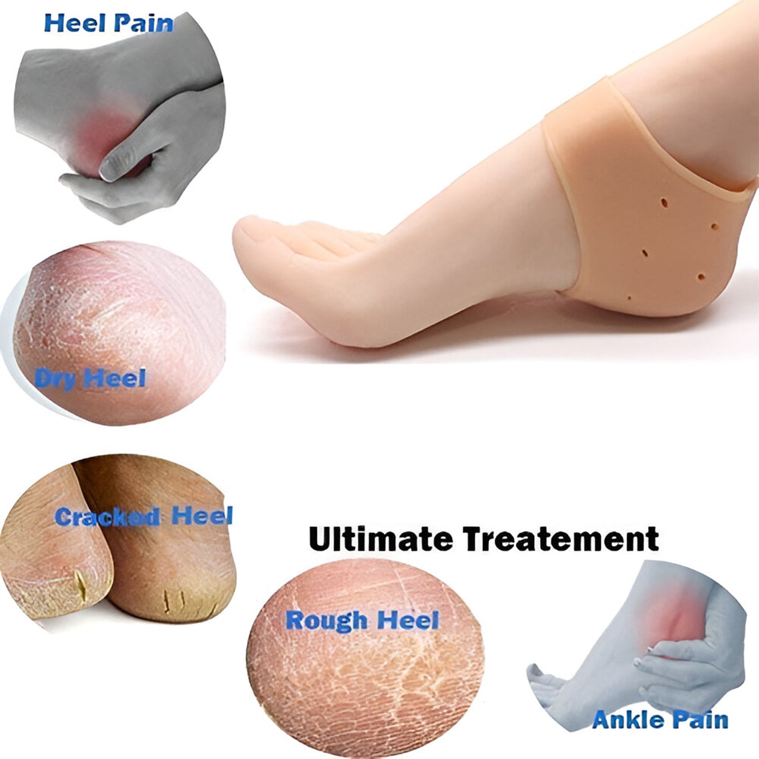 Kid Silicone Heel Protectors (1 Pair) Wukusy