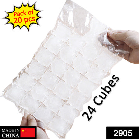 2905 Disposable Ice Cube Bags Stackable Easy Release Ice Cube Mold Trays Self-seal Freezing Makercold Ice Pack Cooler Bag For Cocktail Food Wine Wukusy