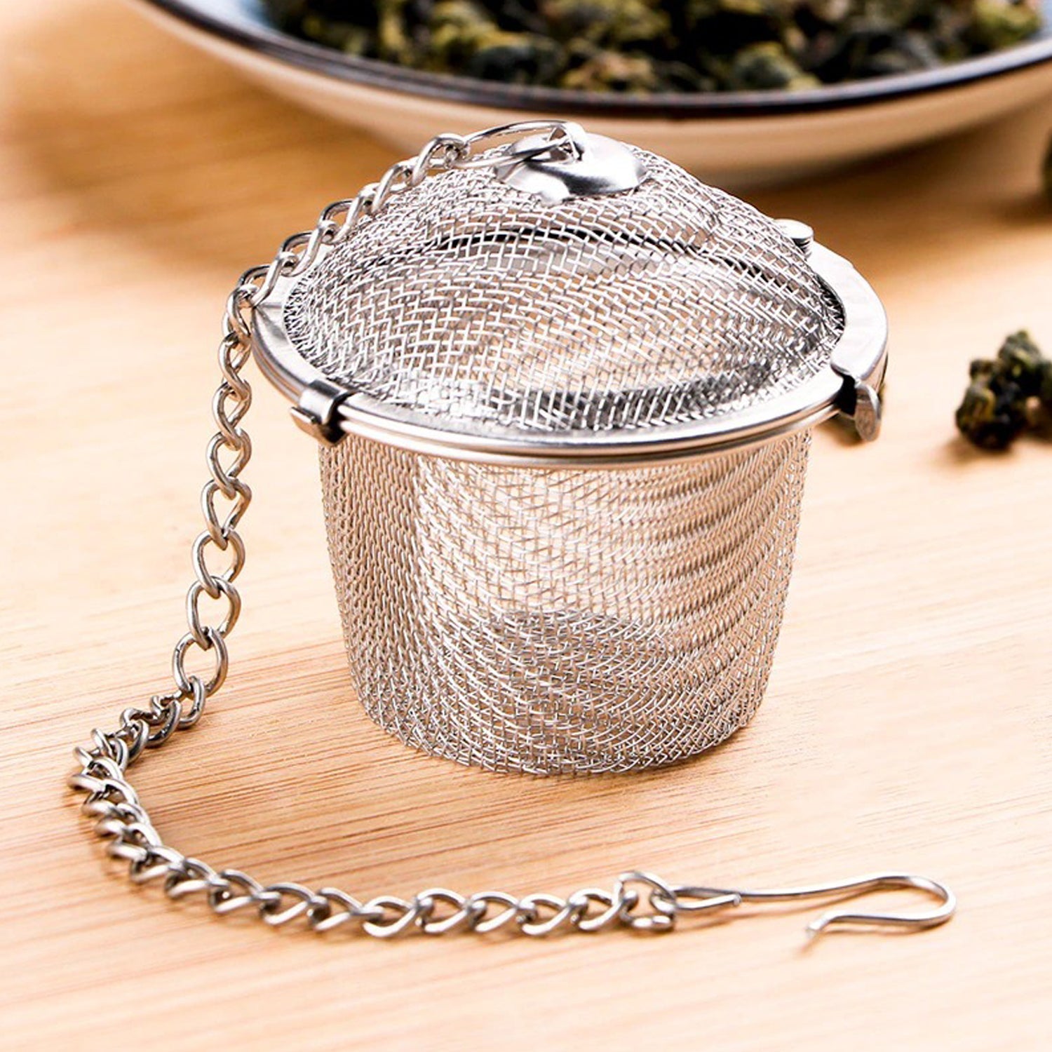 2861 Stainless Steel Spice Tea Filter Herbs Locking Infuser Mesh Ball Wukusy