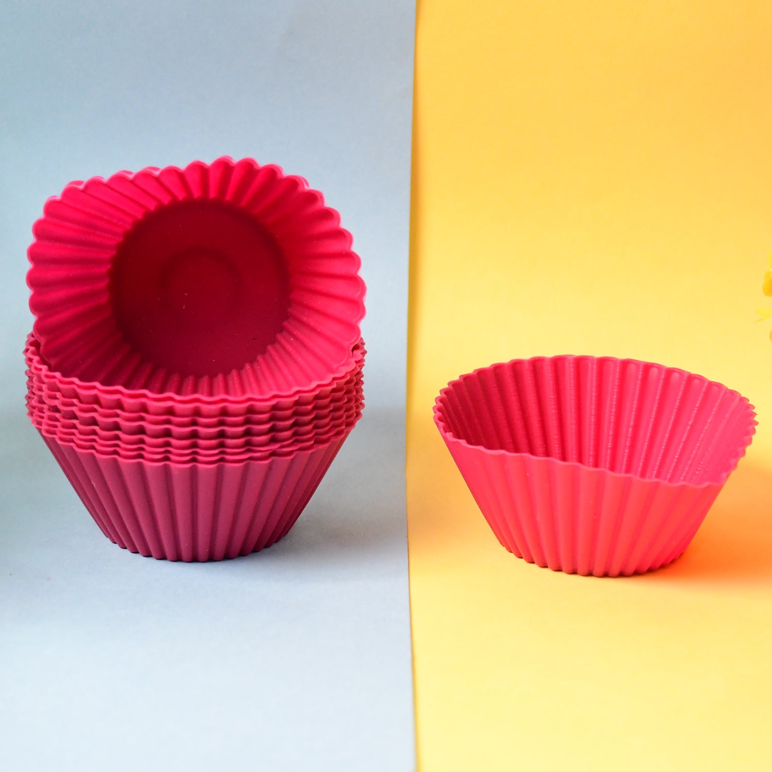 Silicone Cup Cake Mould (10 Pcs Set) Wukusy