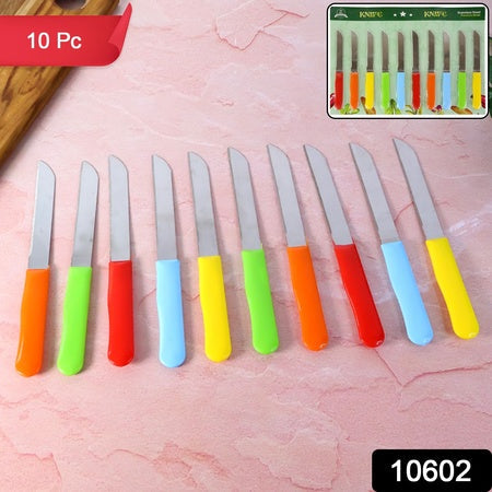 Premium Quality Stainless Steel Handle Plain Knife (10 Pc  1 Set) Wukusy